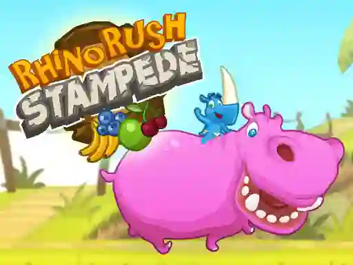 Rhino Rush Stampede — безкоштовна онлайн гра