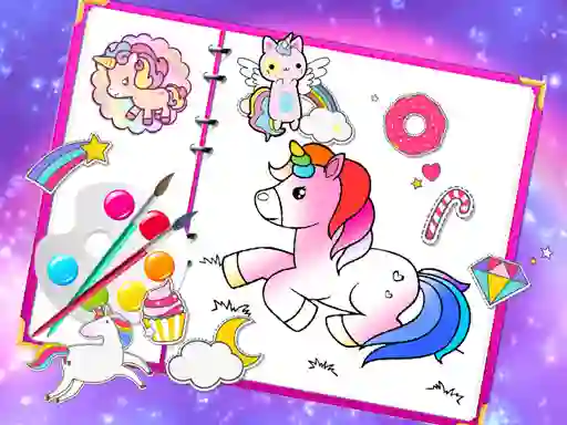 Fabulous Cute Unicorn Coloring Book — безкоштовна онлайн гра
