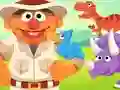123 Sesame Street: Ernie's Dinosaur Day Care — безкоштовна онлайн гра