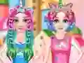 Princesses Rainbow Unicorn Hair Salon — безкоштовна онлайн гра