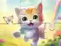 Jigsaw Puzzle: Kitten With Butterfly — безкоштовна онлайн гра