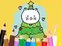 Coloring Book: Cats And Christmas Tree — безкоштовна онлайн гра