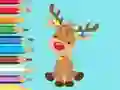 Coloring Book: Cute Christmas Reindeer — безкоштовна онлайн гра