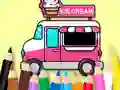 Coloring Book: Ice Cream Car — безкоштовна онлайн гра