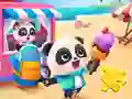 Jigsaw Puzzle: Baby Panda Ice Cream Car — безкоштовна онлайн гра