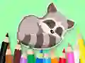 Coloring Book: Baby Raccoon — безкоштовна онлайн гра