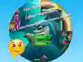 Round Jigsaw Puzzle Collect Pictures of Funny Ocean Inhabitants — безкоштовна онлайн гра
