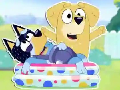 Jigsaw Puzzle: Bluey Dad Baby — безкоштовна онлайн гра
