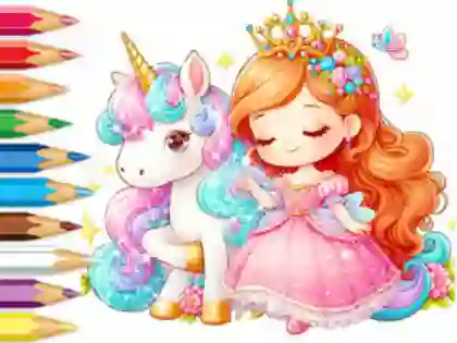 Coloring Book: Unicorn Secret Whisper — безкоштовна онлайн гра