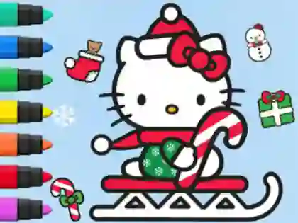 Coloring Book: Hello Kitty Christmas — безкоштовна онлайн гра