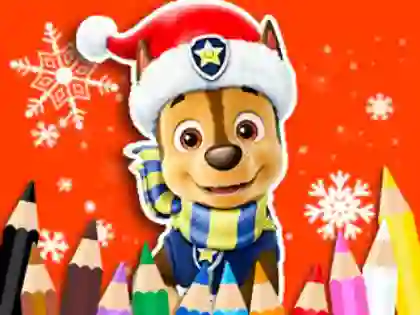 Coloring Book: PAW Patrol Christmas — безкоштовна онлайн гра