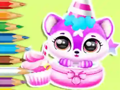 Coloring Book: Baby Fluff's Birthday — безкоштовна онлайн гра