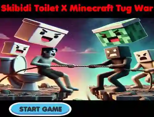 Skibidi Toilet X Minecraft Tug War — безкоштовна онлайн гра