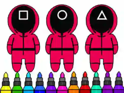 Coloring Book: Squid Game Mask — безкоштовна онлайн гра