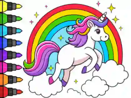 Coloring Book: Magical Unicorn — безкоштовна онлайн гра