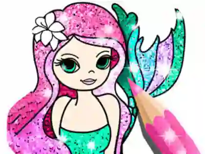 Coloring Book: Little Mermaid — безкоштовна онлайн гра