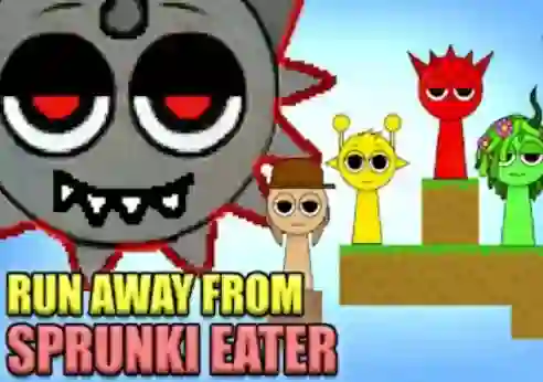 Run Away From Sprunki Eater — безкоштовна онлайн гра