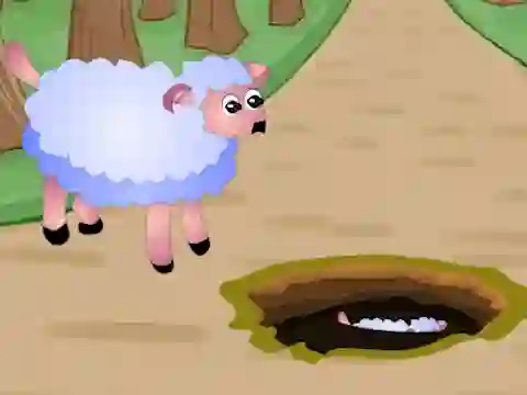 Help Fallen Down Sheep Baby — безкоштовна онлайн гра