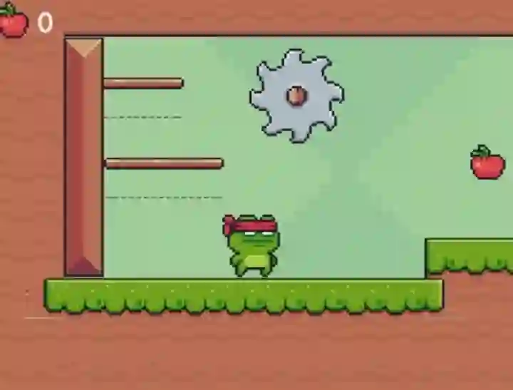 Green Ninja Collects Apples — безкоштовна онлайн гра