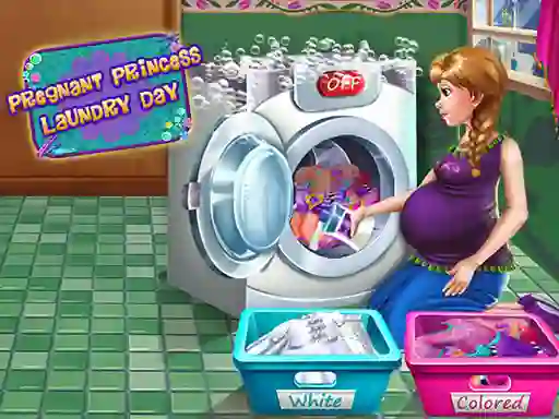 Pregnant Princess Laundry Day — безкоштовна онлайн гра