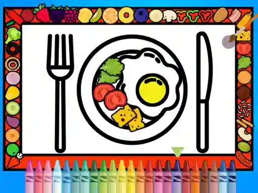 Color and Decorate Dinner Plate — безкоштовна онлайн гра