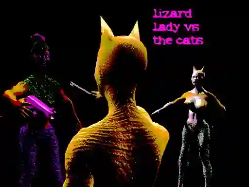 Lizard Lady Vs The Cats — безкоштовна онлайн гра