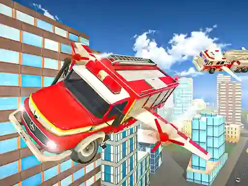 Flying Fire Truck Driving Sim — безкоштовна онлайн гра