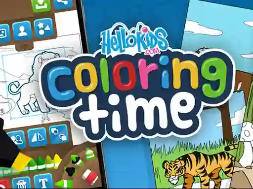 Hello kids Coloring Time — безкоштовна онлайн гра