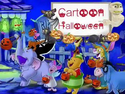 Cartoon Halloween Slide Puzzle — безкоштовна онлайн гра