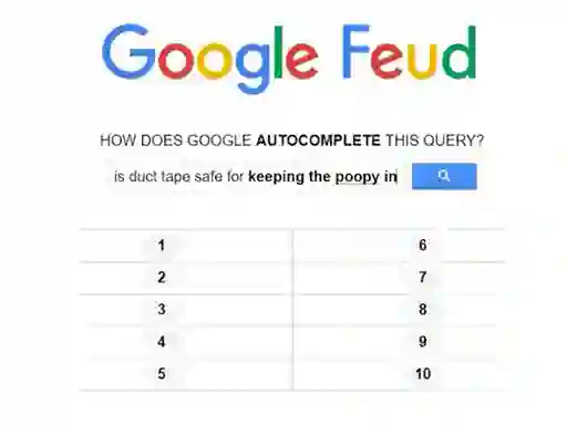 Google Feud — безкоштовна онлайн гра