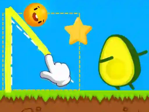 Where's My Avocado Draw Lines — безкоштовна онлайн гра