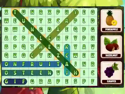 Word Search Fruits — безкоштовна онлайн гра