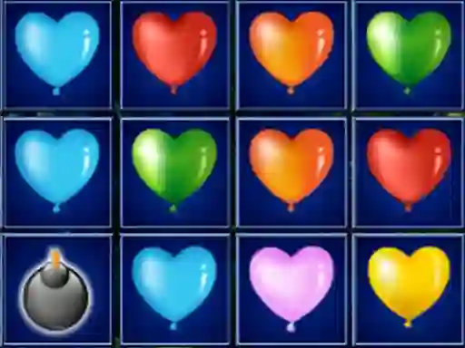 Heart Balloons Block Collapse — безкоштовна онлайн гра