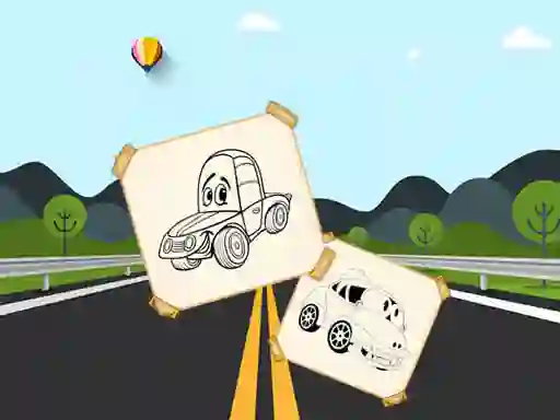 Funny Cars For Kids Coloring — безкоштовна онлайн гра