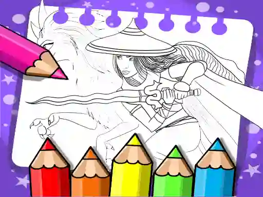 Raya And The Last Dragon Coloring Book — безкоштовна онлайн гра