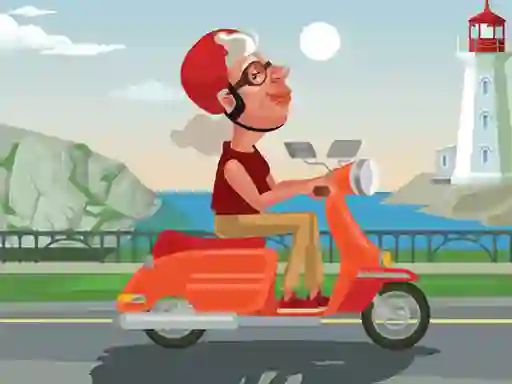 City Scooter Ride Coloring — безкоштовна онлайн гра