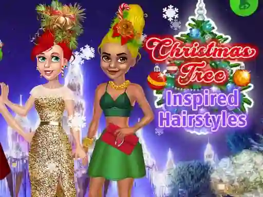 Christmas Tree Inspired Hairstyles — безкоштовна онлайн гра