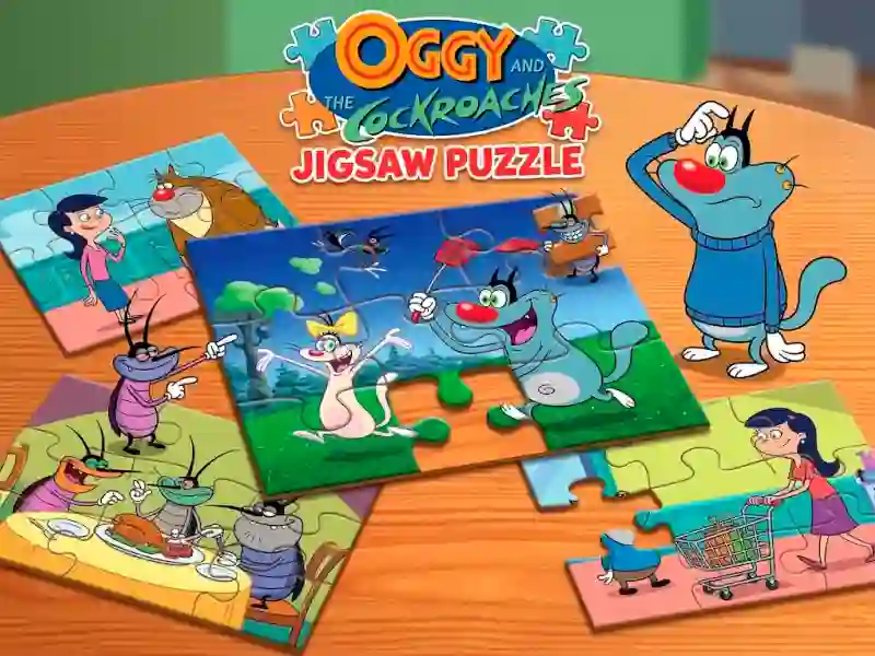 Oggy and the Cockroaches Jigsaw Puzzle — безкоштовна онлайн гра