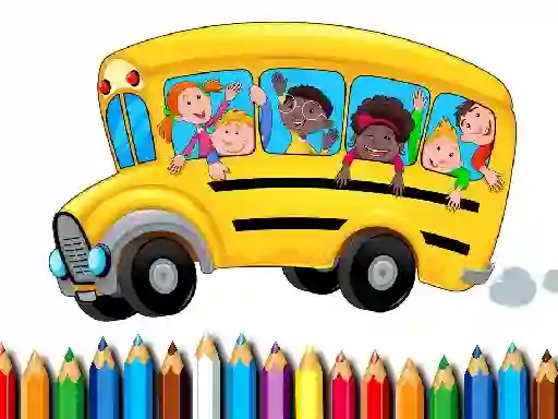 School Bus Coloring Book — безкоштовна онлайн гра