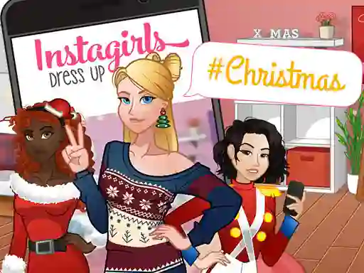 InstaGirls Christmas Dress Up — безкоштовна онлайн гра