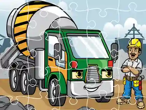 Construction Trucks Jigsaw — безкоштовна онлайн гра