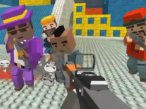 GunGame shooting warfare: blocky gangster — безкоштовна онлайн гра
