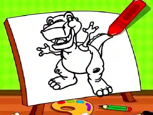 Easy Kids Coloring Dinosaur — безкоштовна онлайн гра