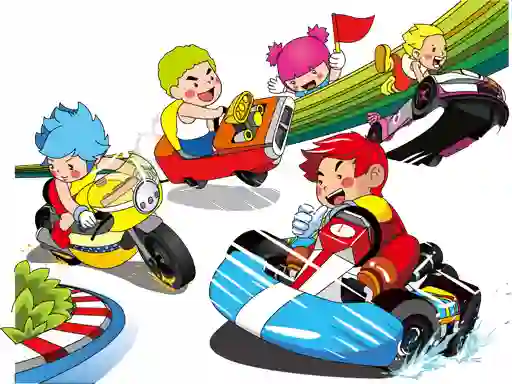 Cartoon Kart Puzzle — безкоштовна онлайн гра
