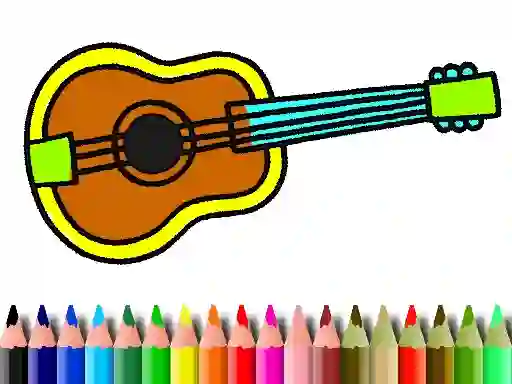 Back To School: Music Instrument Coloring Book — безкоштовна онлайн гра