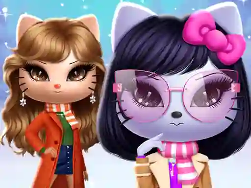 Kitty Squad Winter Dress Up — безкоштовна онлайн гра
