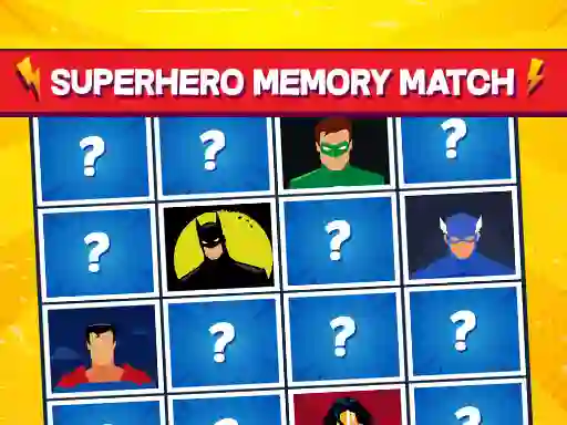 Superhero Memory Match — безкоштовна онлайн гра