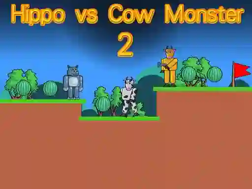 Hippo vs Cow Monster 2 — безкоштовна онлайн гра