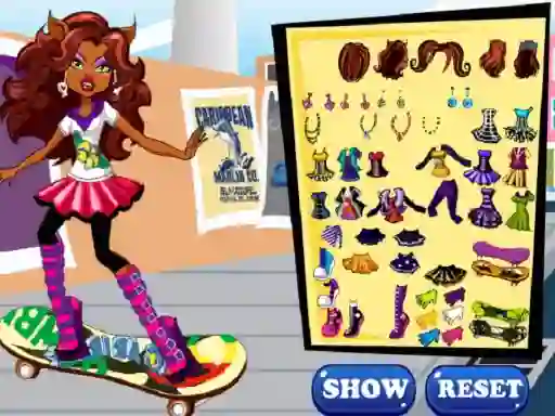Clawdeen skates — безкоштовна онлайн гра