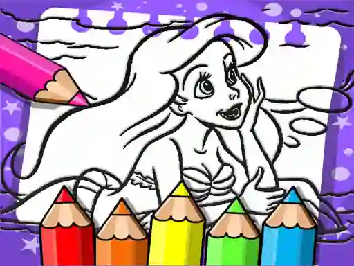 Ariel The Mermaid Coloring Book — безкоштовна онлайн гра